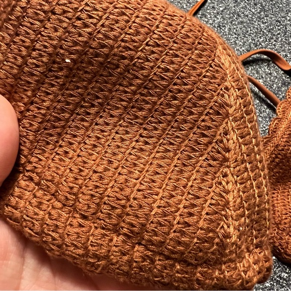 NWT Wild Fable Brown Knit Bikini Top Size L - Picture 3 of 6